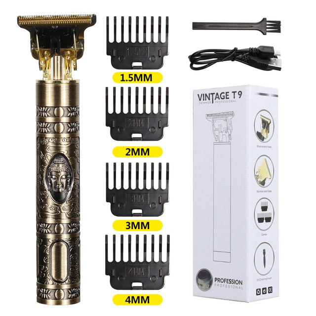 Factory Direct Sales T9 Dragon Phoenix Buddha Head Hair Clipper Electric Clipper Razor Retro Oil Head Fader Hair Trimmer Shaver - Hair Trimmers