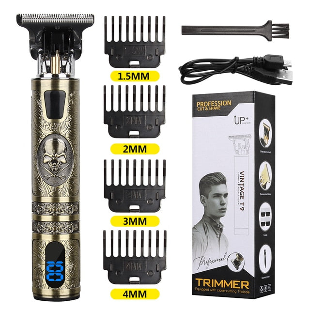 Factory Direct Sales T9 Dragon Phoenix Buddha Head Hair Clipper Electric Clipper Razor Retro Oil Head Fader Hair Trimmer Shaver - Hair Trimmers