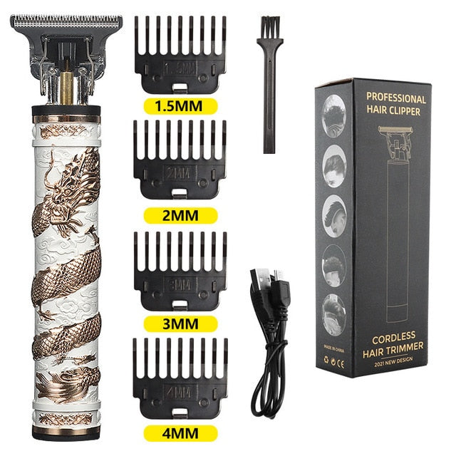 Factory Direct Sales T9 Dragon Phoenix Buddha Head Hair Clipper Electric Clipper Razor Retro Oil Head Fader Hair Trimmer Shaver - Hair Trimmers