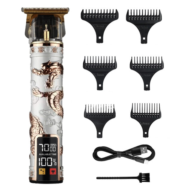 Factory Direct Sales T9 Dragon Phoenix Buddha Head Hair Clipper Electric Clipper Razor Retro Oil Head Fader Hair Trimmer Shaver - Hair Trimmers